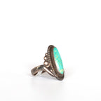 VINTAGE JEWELRY | STERLING TURQUOISE RING (SIZE 5) - Westside Storey