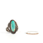 VINTAGE JEWELRY | STERLING TURQUOISE RING (SIZE 5) - Westside Storey