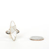 VINTAGE JEWELRY | ZUNI STERLING WHITE STONE RING (SIZE 4.75)