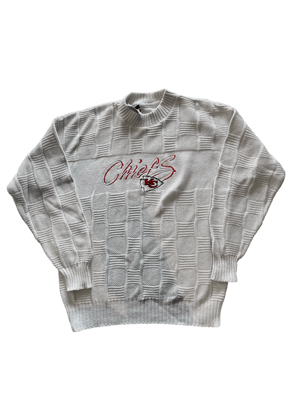 WESTSIDE STOREY VINTAGE | VINTAGE 90S CABLE KNIT CHIEFS SWEATER