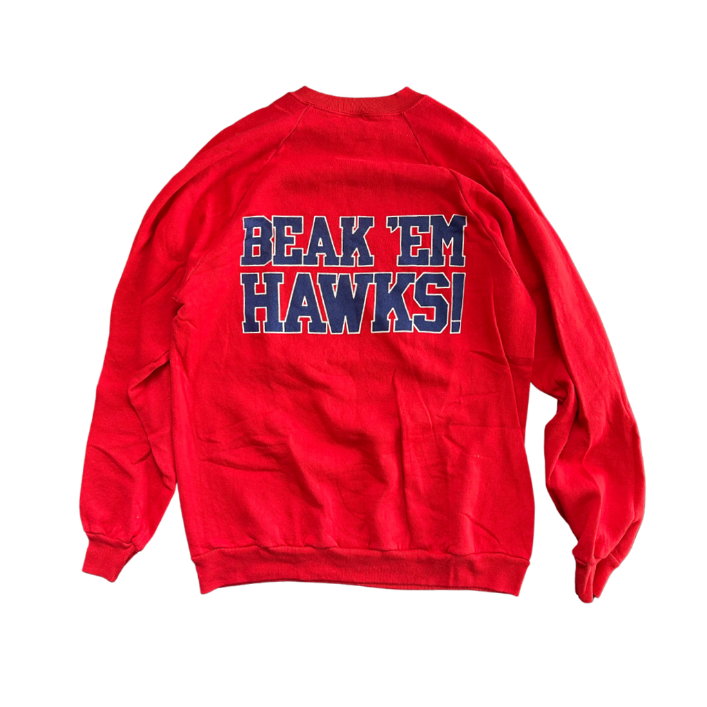 WESTSIDE STOREY VINTAGE | VINTAGE 80S KU JAYHAWKS FRONT BACK SWEATSHIRT - Westside Storey