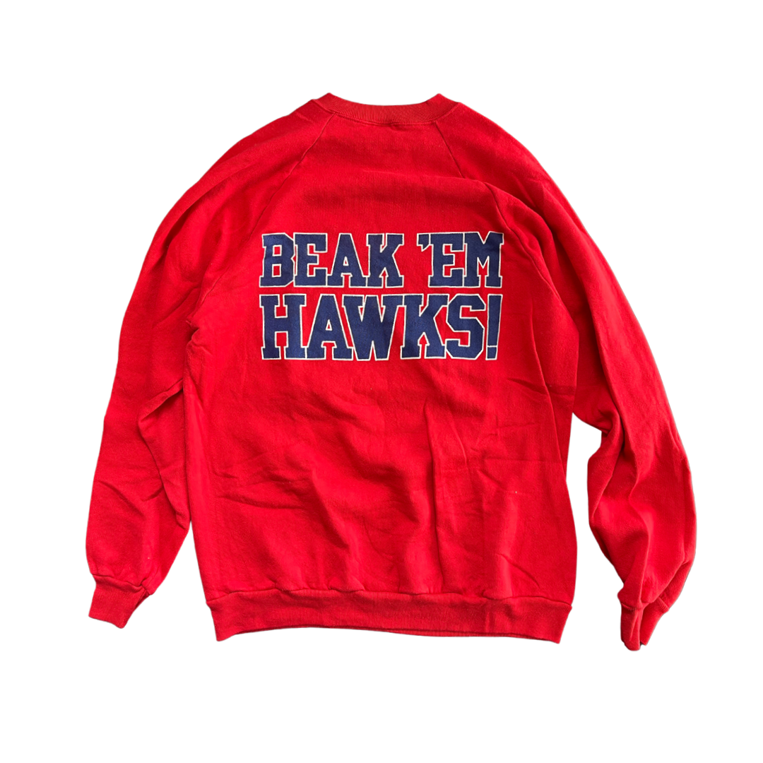WESTSIDE STOREY VINTAGE | VINTAGE 80S KU JAYHAWKS FRONT BACK SWEATSHIRT - Westside Storey