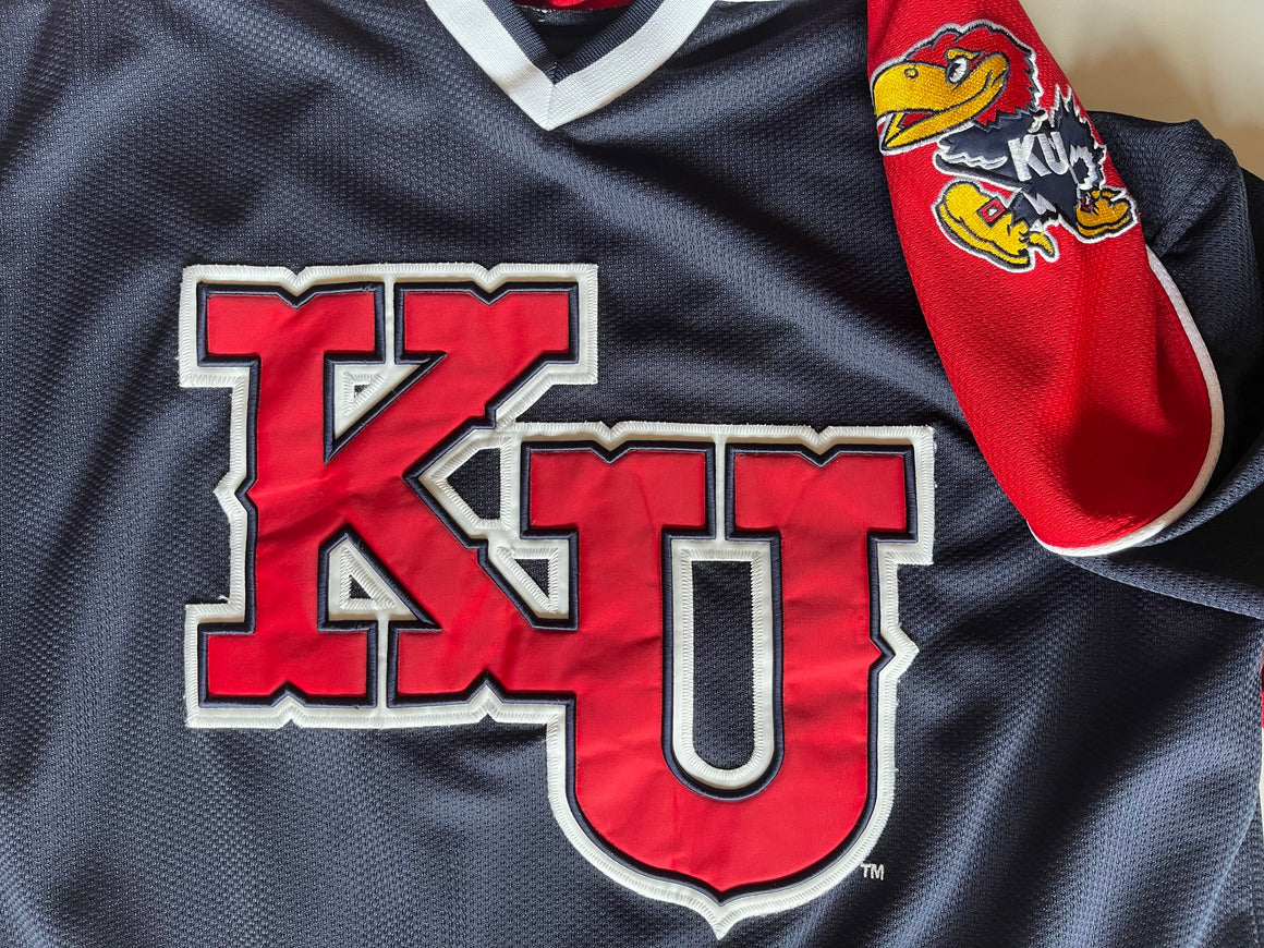 WESTSIDE STOREY VINTAGE  VINTAGE 80S KU JAYHAWKS FOOTBALL JERSEY