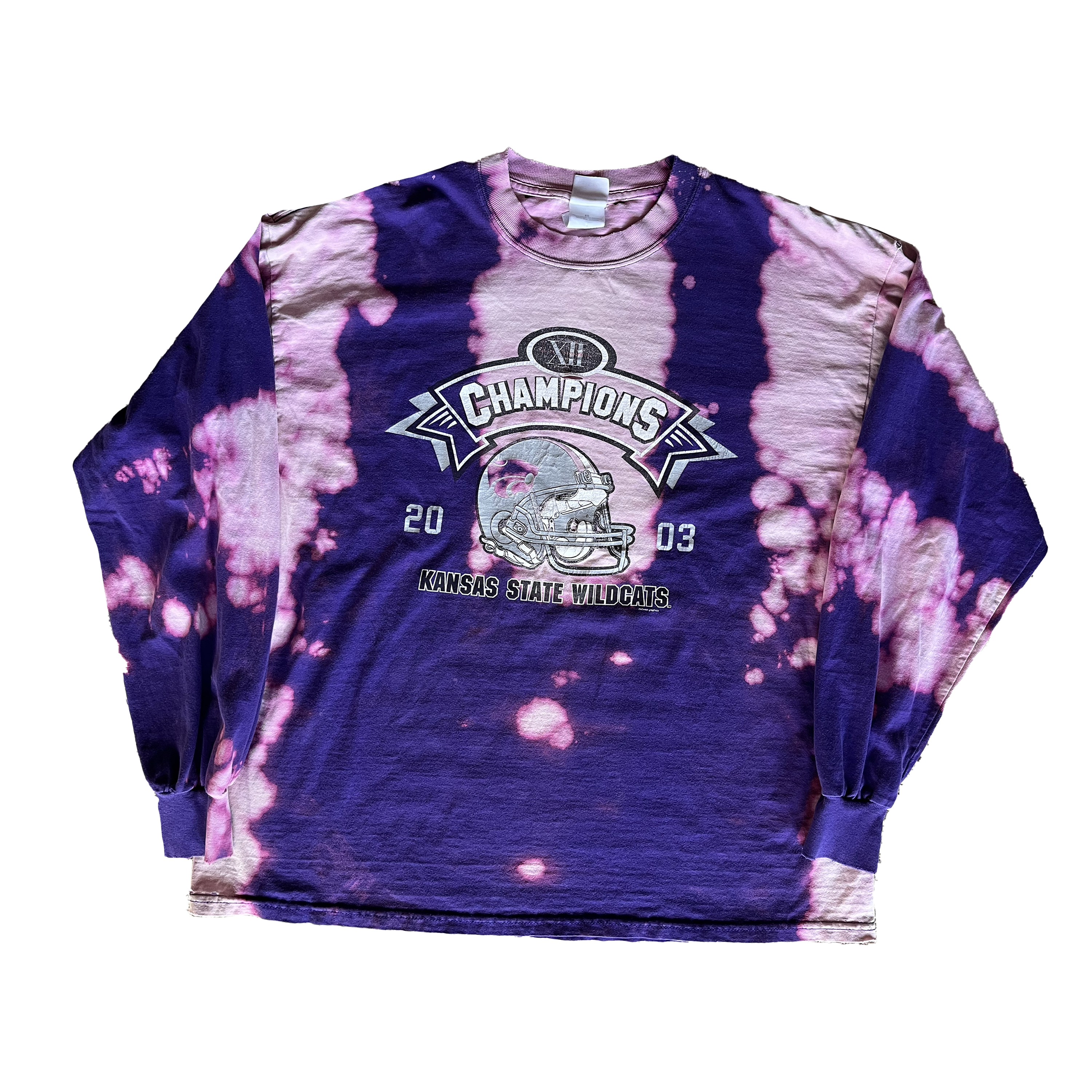 WESTSIDE STOREY VINTAGE | VINTAGE Y2K KANSAS STATE TIE DYE LONG SLEEVE - Westside Storey