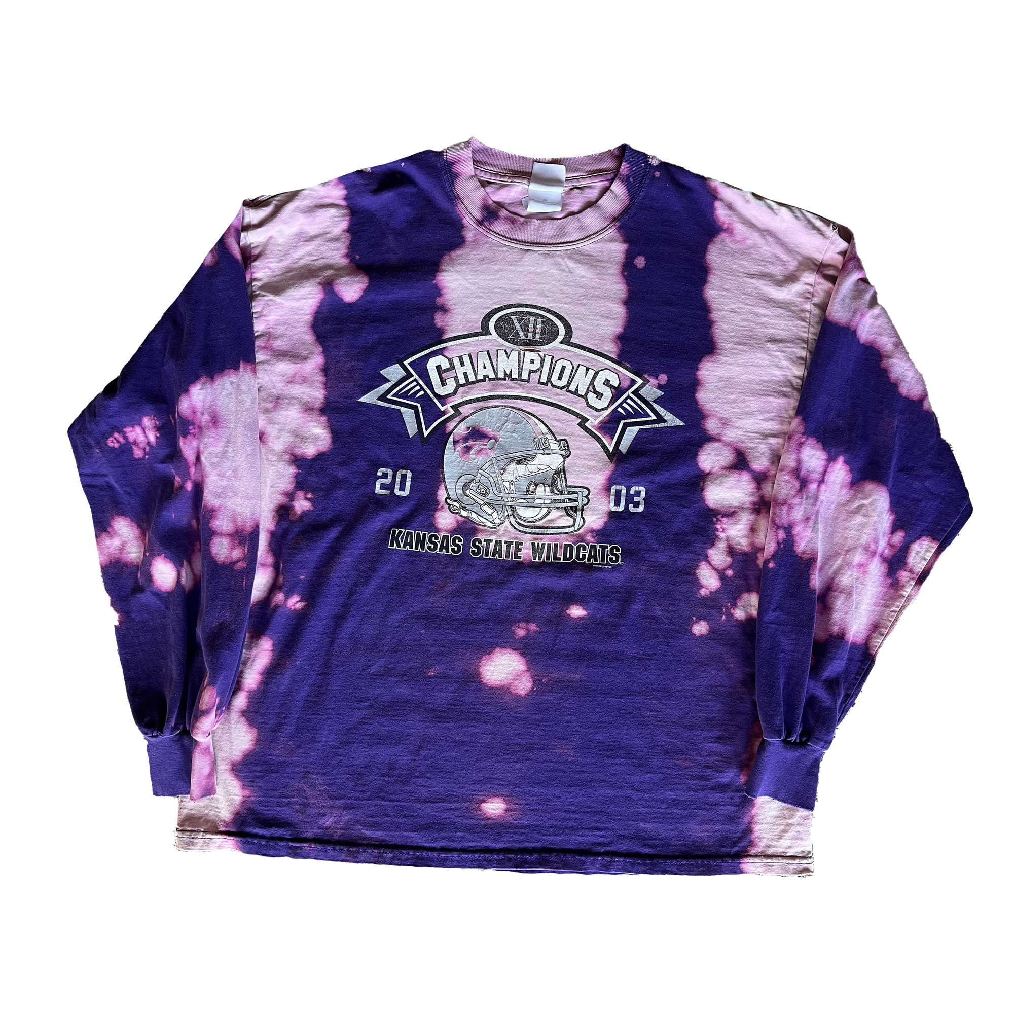 WESTSIDE STOREY VINTAGE | VINTAGE Y2K KANSAS STATE TIE DYE LONG SLEEVE - Westside Storey