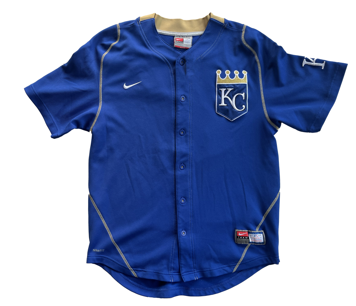 GEORGE BRETT  Kansas City Royals 1985 Majestic Throwback Away Baseball  Jersey