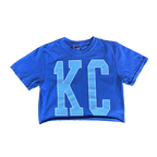 1KC | KC STRETCH CROP TEE - BLUE - Westside Storey