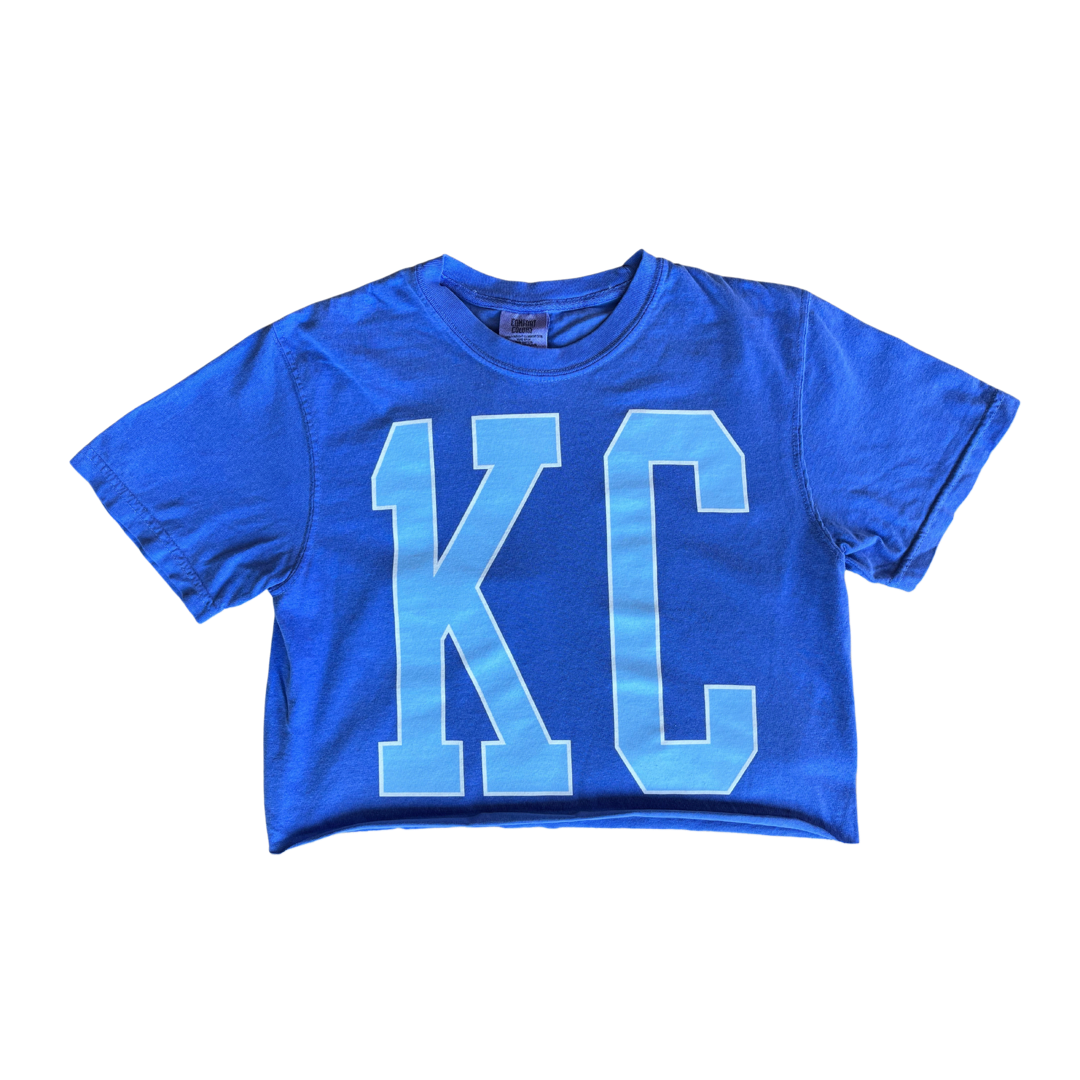 1KC | KC STRETCH CROP TEE - BLUE - Westside Storey