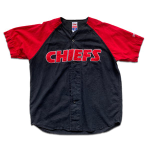 WESTSIDE STOREY VINTAGE | MIRAGE KC CHIEFS BASEBALL JERSEY BLACK - Westside Storey