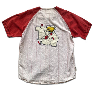 WESTSIDE STOREY VINTAGE | MIRAGE KC CHIEFS BASEBALL JERSEY PINSTRIPE WHITE - Westside Storey