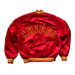 WESTSIDE STOREY VINTAGE | BLANK TAG LOCKER LINE SATIN KC CHIEFS SPELL-OUT JACKET - Westside Storey