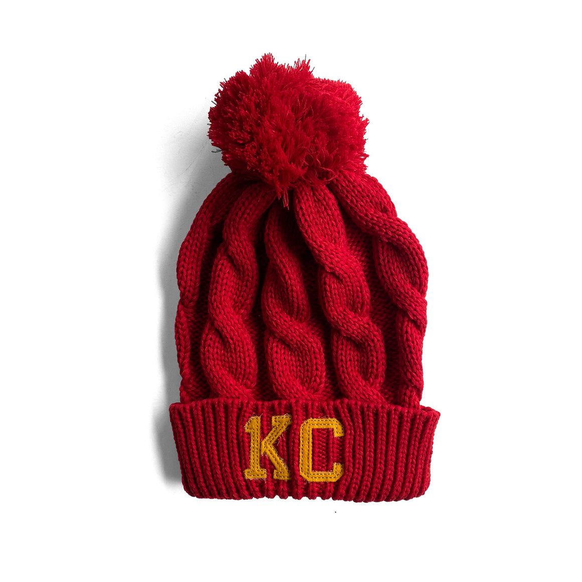 1KC | CHUNK POM BEANIE - RED