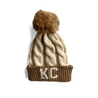 1KC | CHUNK POM BEANIE - MOCHA & CREAM 1KC