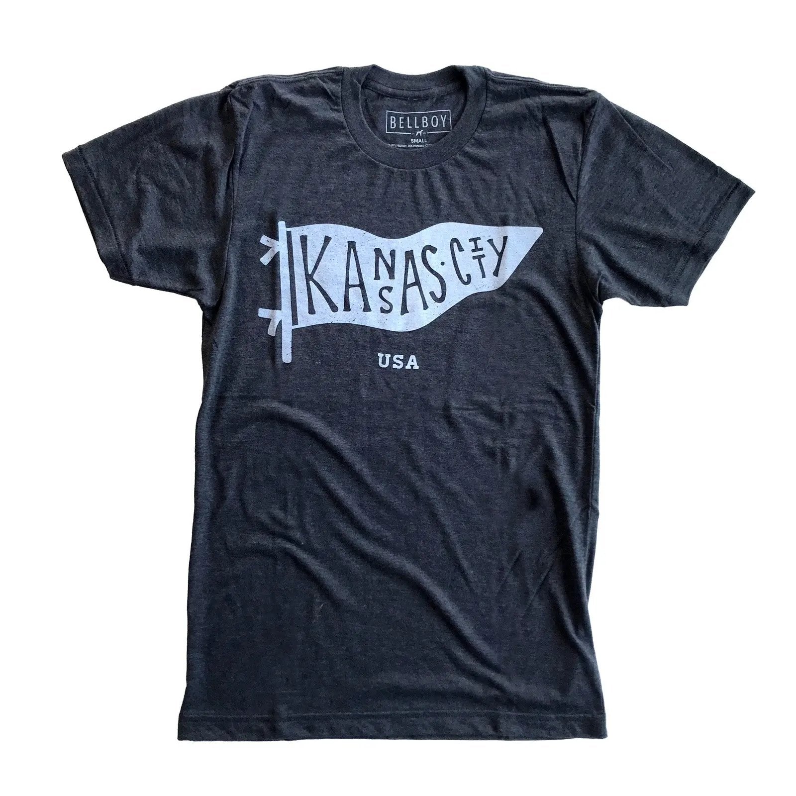 BELLBOY | KC PENNANT T-SHIRT - CHARCOAL Bellboy Apparel