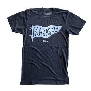 BELLBOY | KC PENNANT T-SHIRT - CHARCOAL Bellboy Apparel