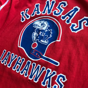WESTSIDE STOREY VINTAGE | KANSAS JAYHAWKS FOOTBALL RAGLAN JERSEY - Westside Storey