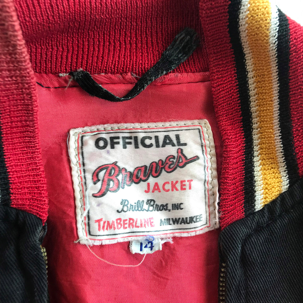 WESTSIDE STOREY VINTAGE  MILWAUKEE BRAVES TIMBERLINE JACKET