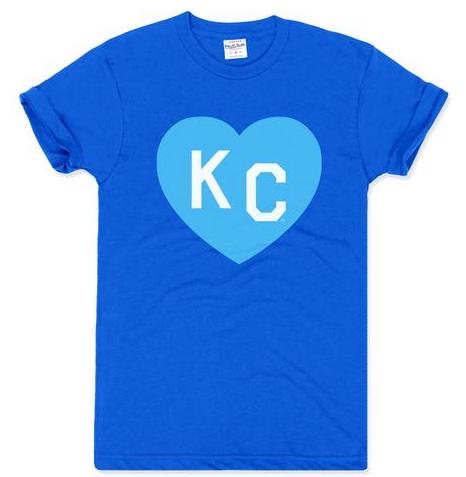 CHARLIE HUSTLE | KC HEART T-SHIRT - ROYAL - Westside Storey