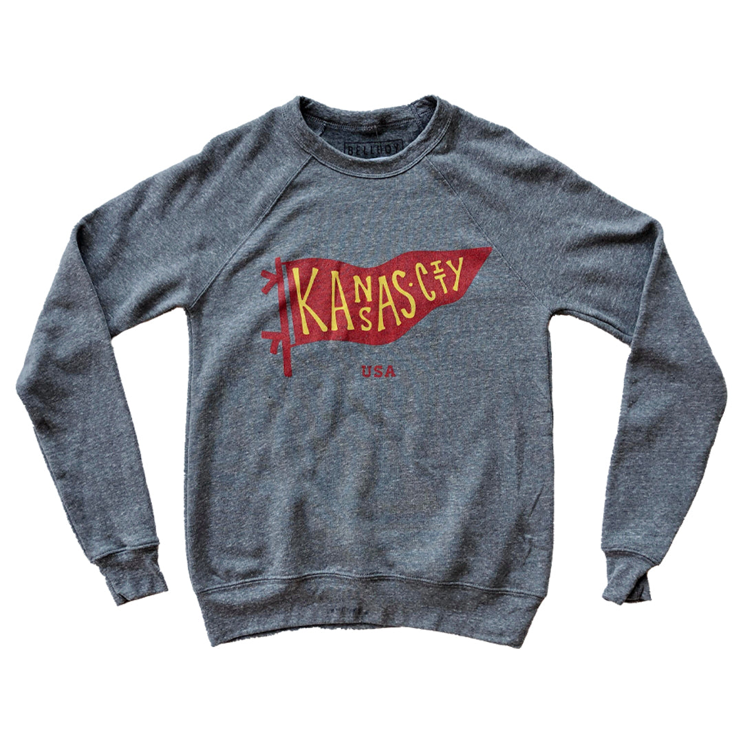 BELLBOY | KC PENNANT SWEATSHIRT - GREY/RED/YELLOW - Westside Storey