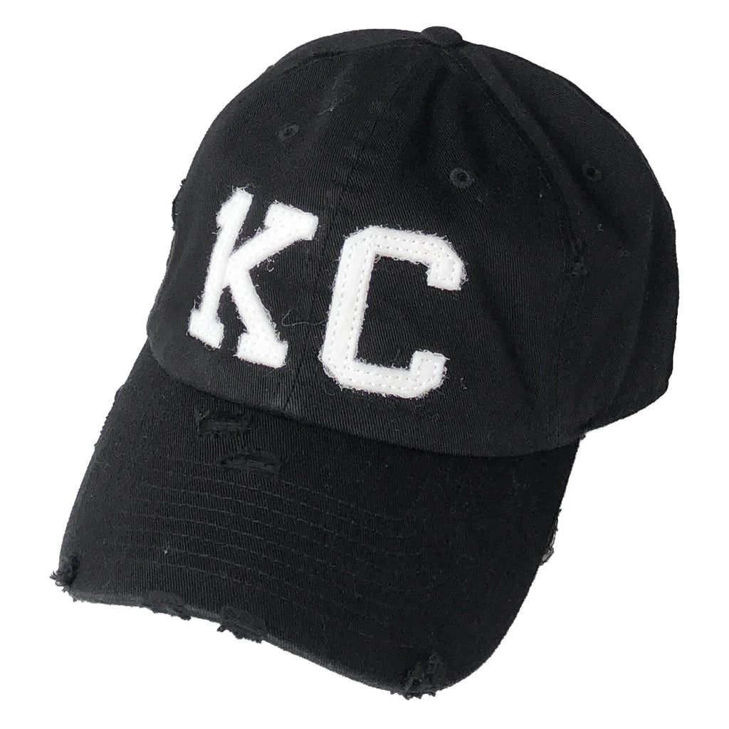 1KC | DISTRESSED BASEBALL HAT - BLACK - Westside Storey