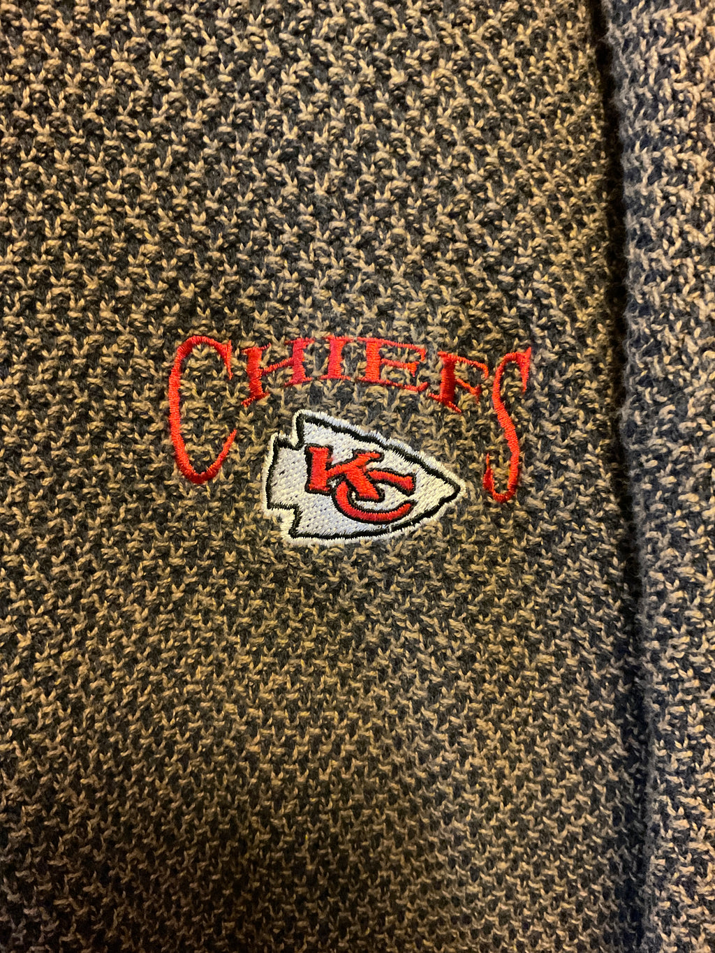 WESTSIDE STOREY VINTAGE | VINTAGE 90'S CHIEFS KNIT EMBROIDERED SWEATSHIRT - Westside Storey