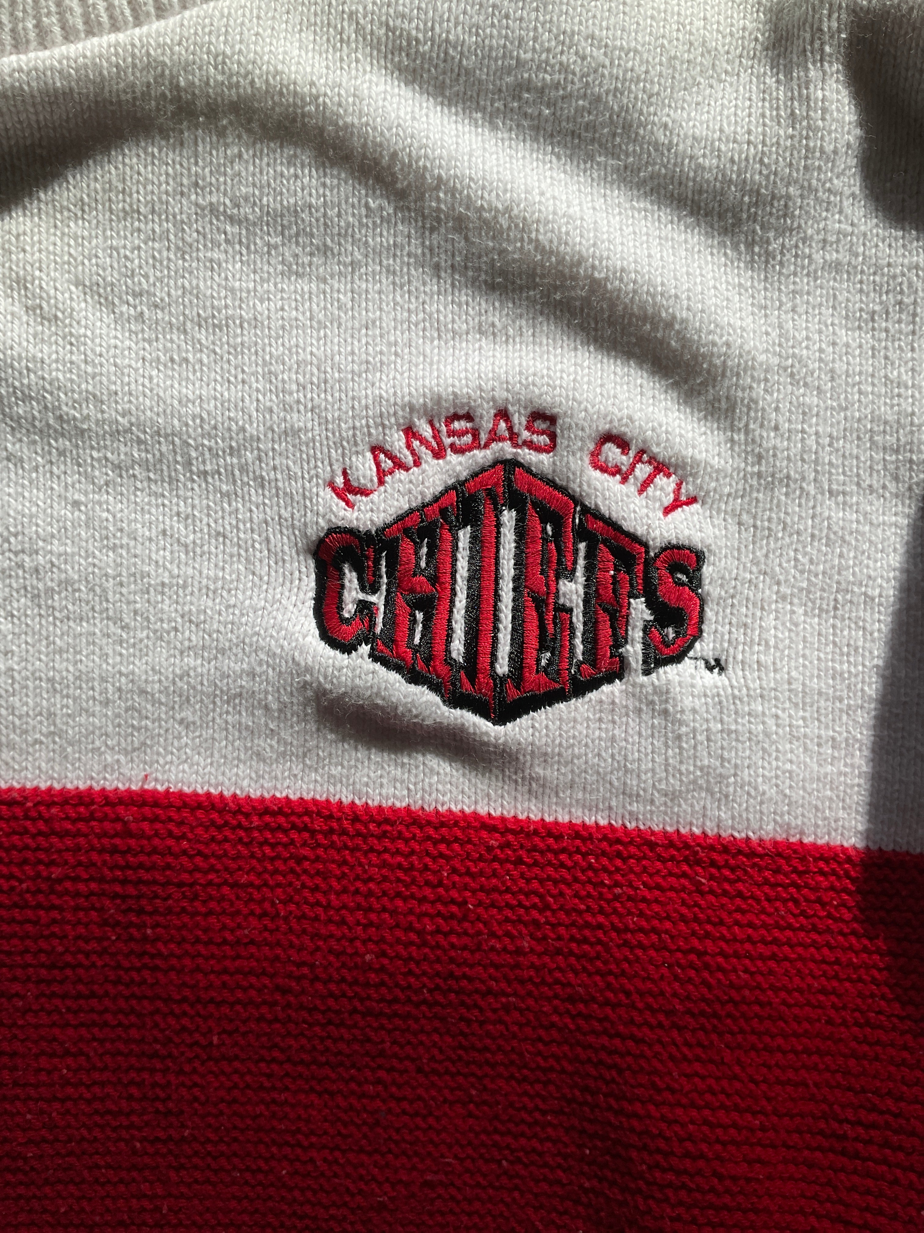 WESTSIDE STOREY VINTAGE | VINTAGE RARE NUTMEG KNIT CHIEFS SWEATER - Westside Storey