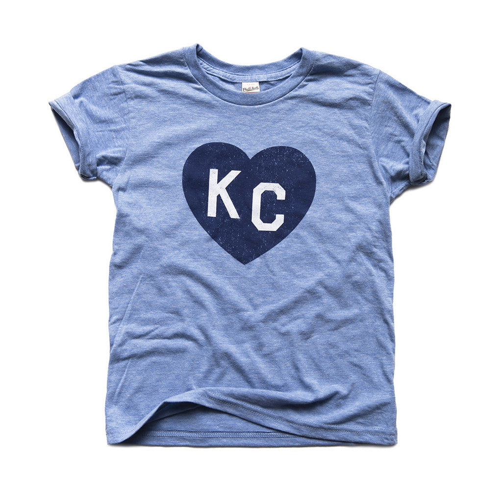 CHARLIE HUSTLE | KIDS KC HEART T-SHIRT - LIGHT BLUE Charlie Hustle