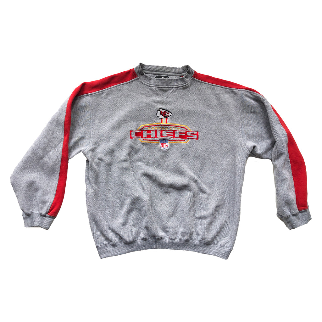 WESTSIDE STOREY VINTAGE | VINTAGE PUMA THICK SPECKLE GREY CHIEFS EMBROIDERED SWEATSHIRT - Westside Storey