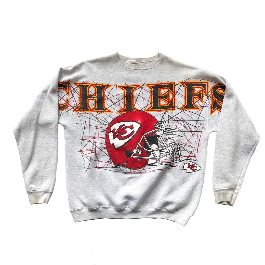 WESTSIDE STOREY VINTAGE | VINTAGE 90'S WILD SPELL OUT CHEIFS SWEATSHIRT - Westside Storey