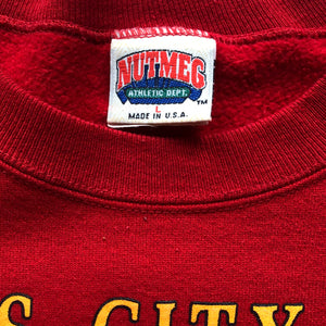 WESTSIDE STOREY VINTAGE | VINTAGE 90'S NUTMEG 1960'S PATCH CHIEFS SWEATSHIRT - Westside Storey