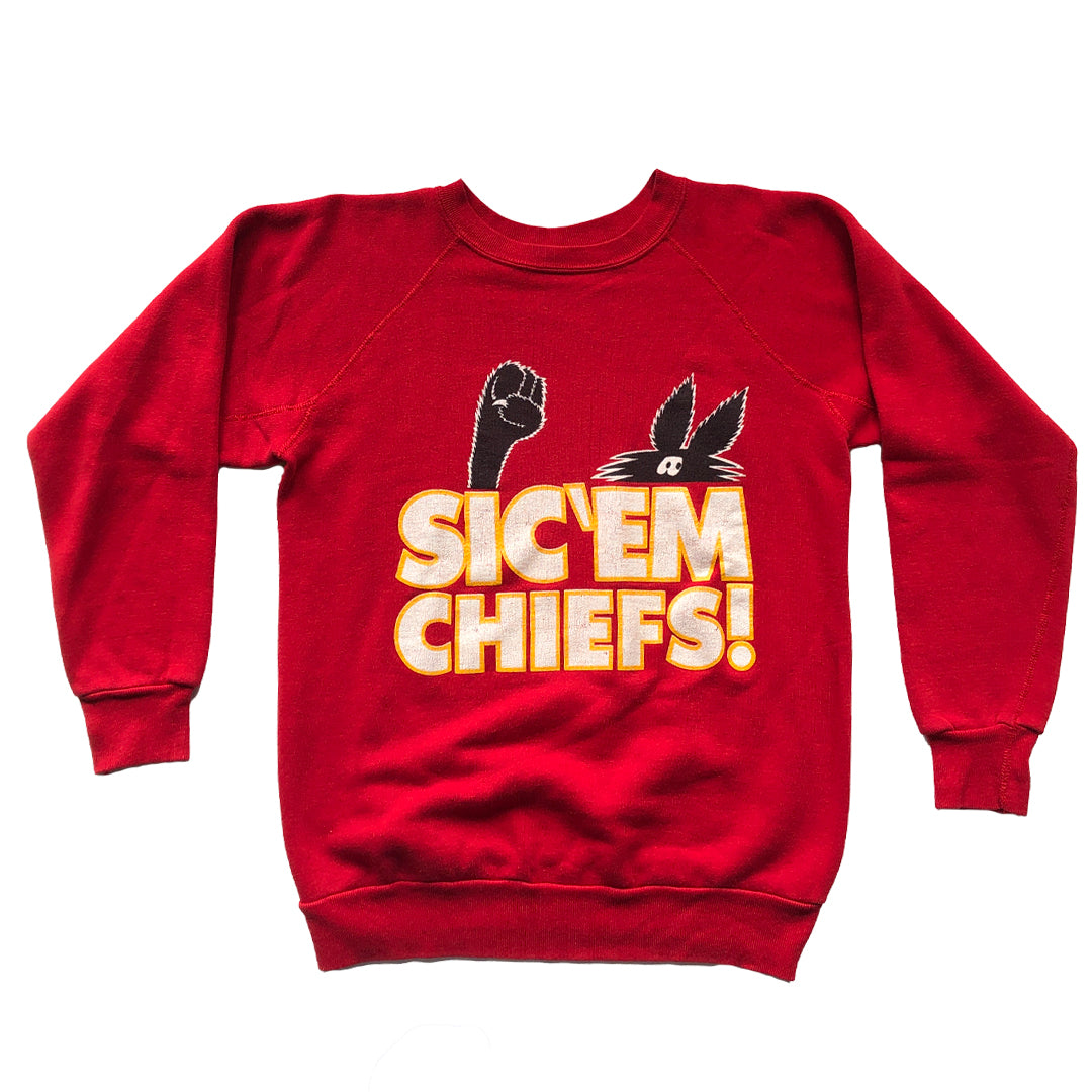 WESTSIDE STOREY VINTAGE | KC WOLF SWEATSHIRT CHIEFS SIC'EM - Westside Storey