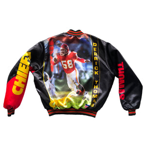WESTSIDE STOREY VINTAGE | VINTAGE CHALKLINE 1990'S CHIEFS DERRICK THOMAS FANIMATION JACKET - Westside Storey