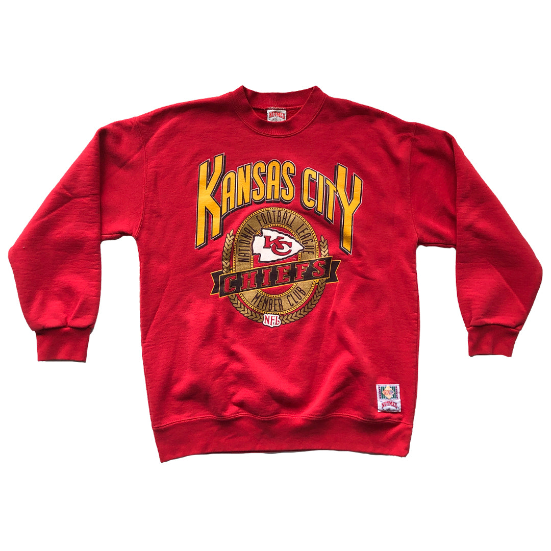WESTSIDE STOREY VINTAGE |VINTAGE 90'S NUTMEG CHIEFS MEMBER CLUB SWEATSHIRT - Westside Storey