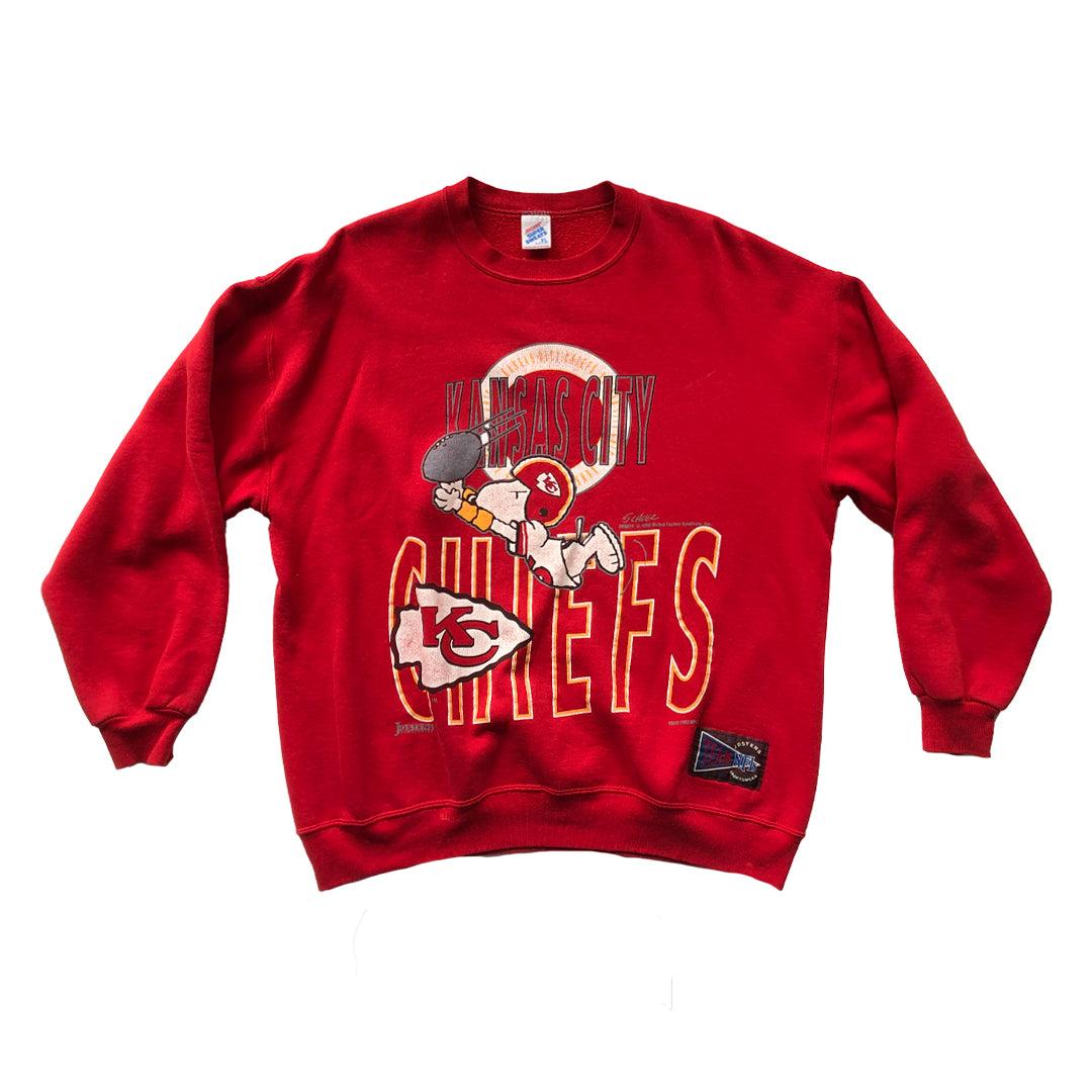 WESTSIDE STOREY VINTAGE | VINTAGE 1993 JOSTENS SNOOPY CHIEFS SWEATSHIRT - Westside Storey