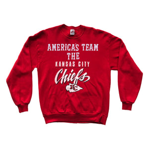 WESTSIDE STOREY VINTAGE | VINTAGE 80-90'S AMERICAS TEAM KC CHIEFS SWEATSHIRT - Westside Storey