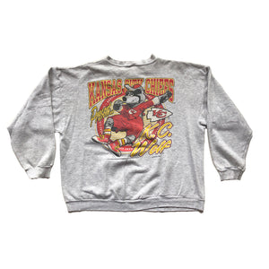 WESTSIDE STOREY VINTAGE | VINTAGE 1994 KC WOLF CHIEFS FRONT & BACK SWEATSHIRT - Westside Storey