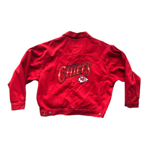 WESTSIDE STOREY VINTAGE | VINTAGE PRO ELITE CHIEFS RED DENIM JACKET - Westside Storey