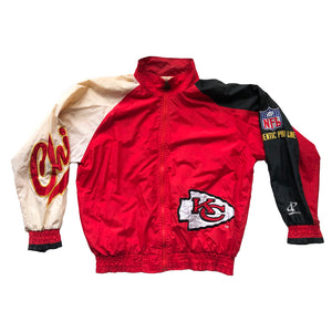 WESTSIDE STOREY VINTAGE | VINTAGE 90'S LOGO ATHLETIC SPELL OUT CHEIFS WINDBREAKER JACKET - Westside Storey