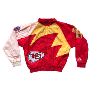 WESTSIDE STOREY VINTAGE | VINTAGE 90'S LOGO ATHLETIC SHARKTOOTH CHEIFS PRO-LINE WINDBREAKER JACKET - Westside Storey
