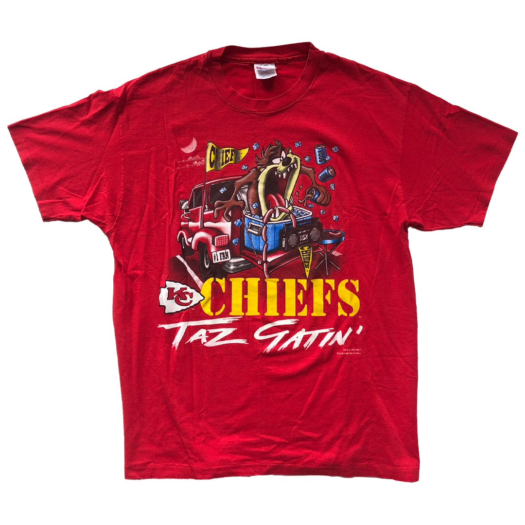 WESTSIDE STOREY VINTAGE  VINTAGE 90S TAZ CHIEFS JERSEY LONGSLEEVE TEE -  Westside Storey