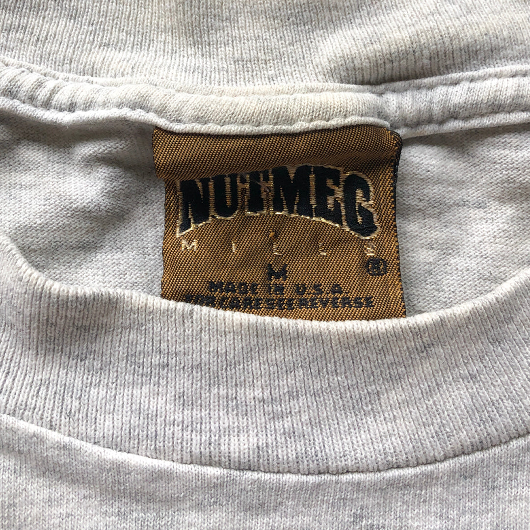 WESTSIDE STOREY VINTAGE | VINTAGE 90'S NUTMEG EMBROIDERED NFL CHIEFS ASH GREY T-SHIRT - Westside Storey