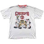 WESTSIDE STOREY VINTAGE | VINTAGE 90'S LOONEY TUNES BUGS, TAZ, SYLVESTER CHIEFS T-SHIRT - Westside Storey