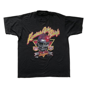 WESTSIDE STOREY VINTAGE | VINTAGE 1994 COOL GRAPHIC CHIEFS HELMET T-SHIRT - Westside Storey