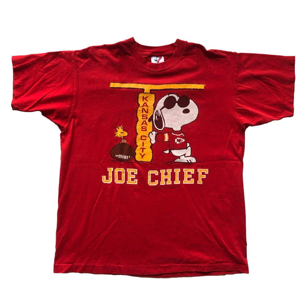 WESTSIDE STOREY VINTAGE | VINTAGE 90'S SNOOPY CHIEFS JOE CHIEF T-SHIRT - Westside Storey