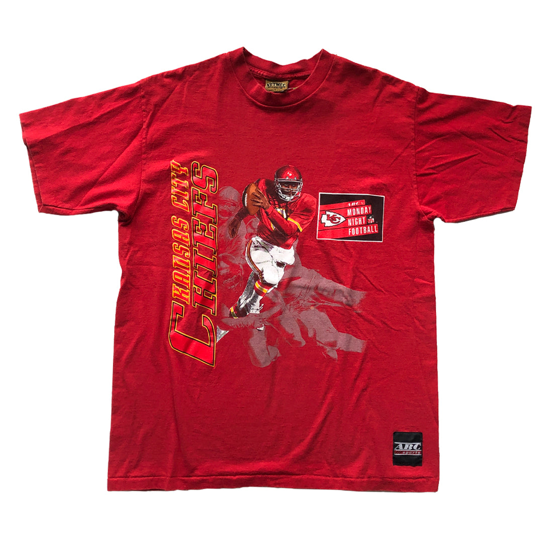 WESTSIDE STOREY VINTAGE | VINTAGE 90'S NUTMEG MNF CHIEFS CARICATURE T-SHORT - Westside Storey