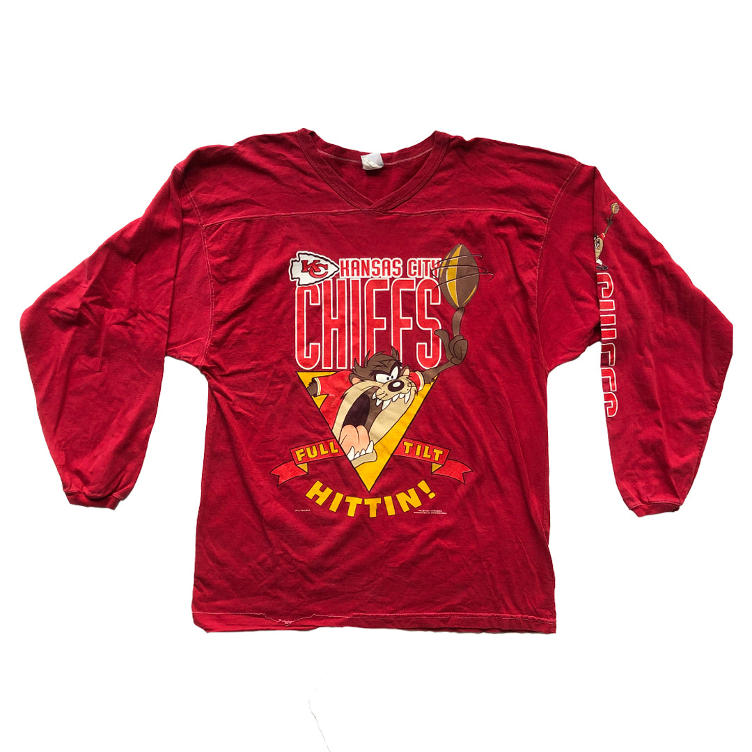 WESTSIDE STOREY VINTAGE | VINTAGE 1994 TAZ FULL TILT CHIEFS LONG SLEEVE SHIRT - Westside Storey
