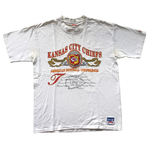 WESTSIDE STOREY VINTAGE | VINTAGE 90'S NUTMEG CHIEFS SHIELD PATCH T-SHIRT - Westside Storey