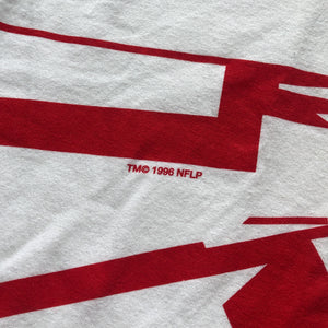 WESTSIDE STOREY VINTAGE | VINTAGE 90'S STARTER LIGHTNING BOLT ALL OVER CHIEFS T-SHIRT - Westside Storey